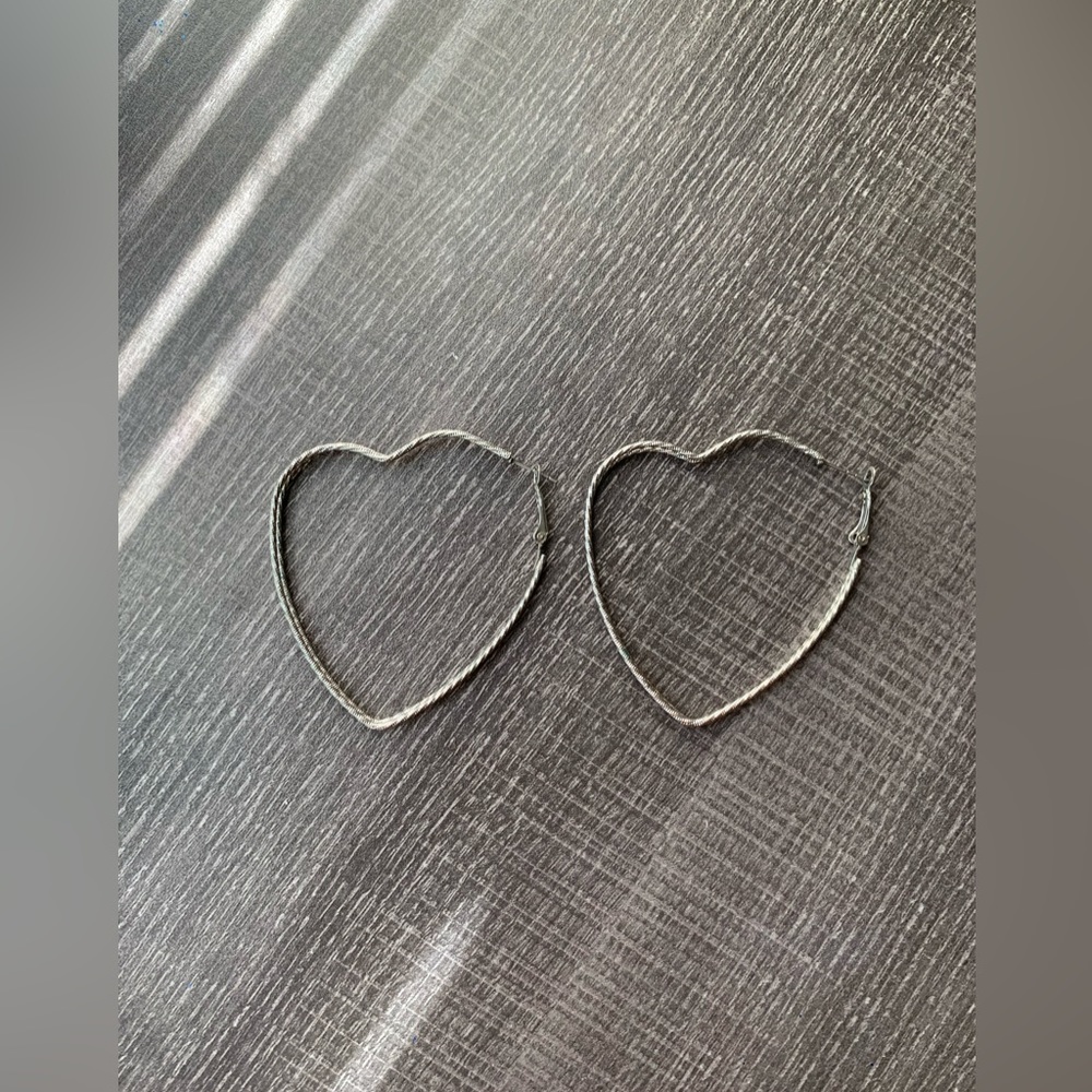 Heart shaped hoops